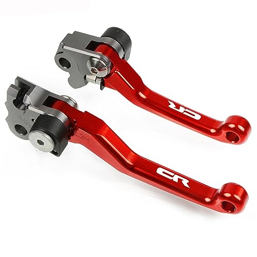 MDHP Zubehör CNC Motorrad Motocross Pit Dirt Bike Pivot Bremse Kupplung Hebel Für H&onda CR250R CR 250 R 2004 2005 2006-2007 (Color : Red) von MDHP