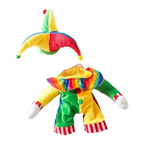 MDHQ Clown-Kostüm für Hunde mit 2 Beinen und Hut, für Hunde, Clown-Kostüm, Katzen-Geburtstagsparty, Cosplay-Kleidung MDHQ Clown-Kostüm für Hunde mit 2 Beinen und Hut, für Hunde, Clown-Kostüm, Katzen-Geburtstagsparty, Cosplay-Kleidung von MDHQ