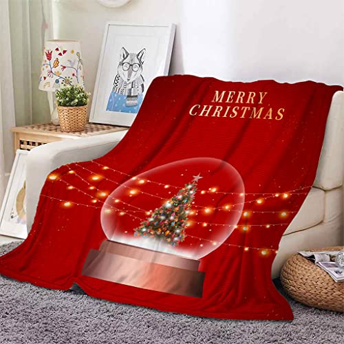 Kuscheldecke 180x220 cm Rote Weihnachten Flauschige Plüsch Decke Für Kinder Erwachsene, Warm Mikrofaser Tagesdecke TV-Decken Sofadecke Wohndecke Couchdecke Flanell Fleecedecke von MDKLXIDF