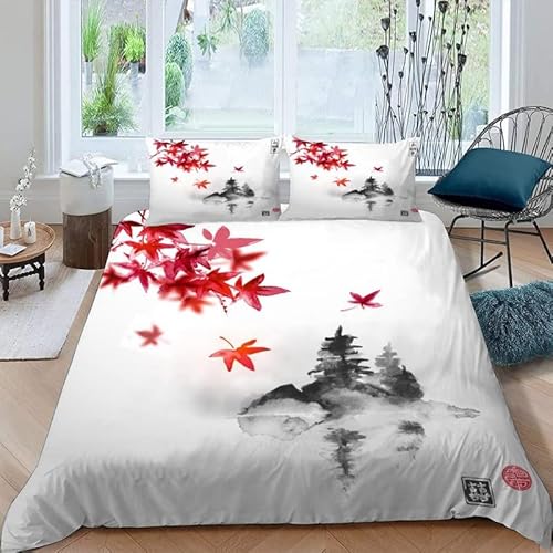 MDKLXIDF Bettwäsche 220x240 Ahornblatt 3 Teilig Wendemotiv Bettbezüge Bettwäsche-Sets Für Doppelbett, Hypoallergen Mikrofaser Bettbezug mit Reißverschluss und 2 Kissenbezug 80x80 cm MDKLXIDF Bettwäsche 220x240 Ahornblatt 3 Teilig Wendemotiv Bettbezüge Bettwäsche-Sets Für Doppelbett, Hypoallergen Mikrofaser Bettbezug mit Reißverschluss und 2 Kissenbezug 80x80 cm von MDKLXIDF
