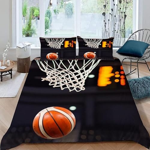 MDKLXIDF Bettwäsche 220x240 Basketball 3 Teilig Wendemotiv Bettbezüge Bettwäsche-Sets Für Doppelbett, Hypoallergen Mikrofaser Bettbezug mit Reißverschluss und 2 Kissenbezug 80x80 cm MDKLXIDF Bettwäsche 220x240 Basketball 3 Teilig Wendemotiv Bettbezüge Bettwäsche-Sets Für Doppelbett, Hypoallergen Mikrofaser Bettbezug mit Reißverschluss und 2 Kissenbezug 80x80 cm von MDKLXIDF