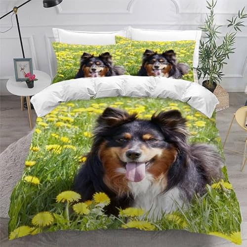 MDKLXIDF Bettwäsche 220x240 Hund 3 Teilig Wendemotiv Bettbezüge Bettwäsche-Sets Für Doppelbett, Hypoallergen Mikrofaser Bettbezug mit Reißverschluss und 2 Kissenbezug 80x80 cm MDKLXIDF Bettwäsche 220x240 Hund 3 Teilig Wendemotiv Bettbezüge Bettwäsche-Sets Für Doppelbett, Hypoallergen Mikrofaser Bettbezug mit Reißverschluss und 2 Kissenbezug 80x80 cm von MDKLXIDF