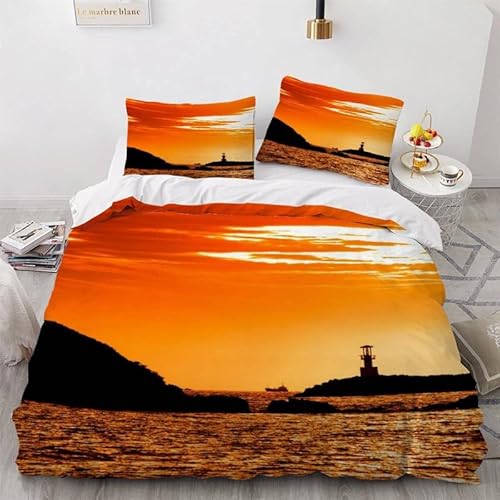 MDKLXIDF Bettwäsche 220x240 Leuchtturm 3 Teilig Wendemotiv Bettbezüge Bettwäsche-Sets Für Doppelbett, Hypoallergen Mikrofaser Bettbezug mit Reißverschluss und 2 Kissenbezug 80x80 cm MDKLXIDF Bettwäsche 220x240 Leuchtturm 3 Teilig Wendemotiv Bettbezüge Bettwäsche-Sets Für Doppelbett, Hypoallergen Mikrofaser Bettbezug mit Reißverschluss und 2 Kissenbezug 80x80 cm von MDKLXIDF