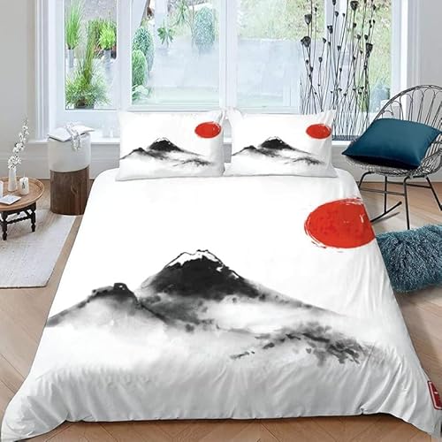 MDKLXIDF Bettwäsche 220x240 Mount Fuji 3 Teilig Wendemotiv Bettbezüge Bettwäsche-Sets Für Doppelbett, Hypoallergen Mikrofaser Bettbezug mit Reißverschluss und 2 Kissenbezug 80x80 cm MDKLXIDF Bettwäsche 220x240 Mount Fuji 3 Teilig Wendemotiv Bettbezüge Bettwäsche-Sets Für Doppelbett, Hypoallergen Mikrofaser Bettbezug mit Reißverschluss und 2 Kissenbezug 80x80 cm von MDKLXIDF