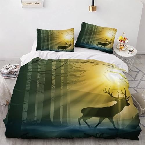 MDKLXIDF Bettwäsche 220x240 REH 3 Teilig Wendemotiv Bettbezüge Bettwäsche-Sets Für Doppelbett, Hypoallergen Mikrofaser Bettbezug mit Reißverschluss und 2 Kissenbezug 80x80 cm MDKLXIDF Bettwäsche 220x240 REH 3 Teilig Wendemotiv Bettbezüge Bettwäsche-Sets Für Doppelbett, Hypoallergen Mikrofaser Bettbezug mit Reißverschluss und 2 Kissenbezug 80x80 cm von MDKLXIDF