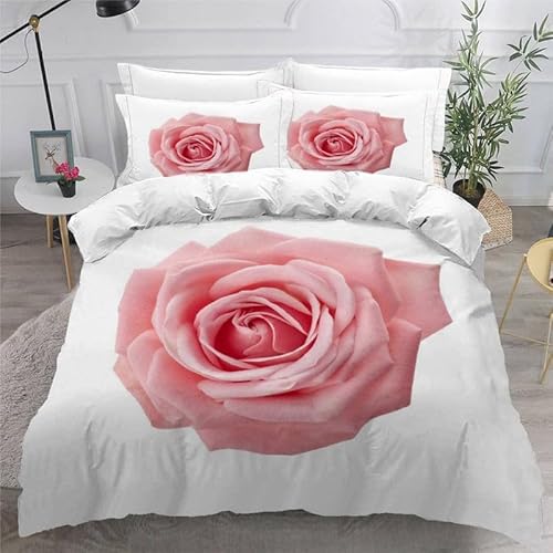 MDKLXIDF Bettwäsche 220x240 Rose 3 Teilig Wendemotiv Bettbezüge Bettwäsche-Sets Für Doppelbett, Hypoallergen Mikrofaser Bettbezug mit Reißverschluss und 2 Kissenbezug 80x80 cm MDKLXIDF Bettwäsche 220x240 Rose 3 Teilig Wendemotiv Bettbezüge Bettwäsche-Sets Für Doppelbett, Hypoallergen Mikrofaser Bettbezug mit Reißverschluss und 2 Kissenbezug 80x80 cm von MDKLXIDF