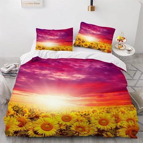 MDKLXIDF Bettwäsche 220x240 Sonnenblume 3 Teilig Wendemotiv Bettbezüge Bettwäsche-Sets Für Doppelbett, Hypoallergen Mikrofaser Bettbezug mit Reißverschluss und 2 Kissenbezug 80x80 cm MDKLXIDF Bettwäsche 220x240 Sonnenblume 3 Teilig Wendemotiv Bettbezüge Bettwäsche-Sets Für Doppelbett, Hypoallergen Mikrofaser Bettbezug mit Reißverschluss und 2 Kissenbezug 80x80 cm von MDKLXIDF