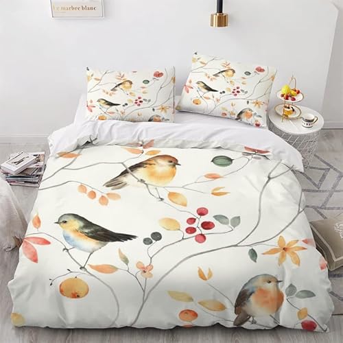 MDKLXIDF Bettwäsche 220x240 Vogel 3 Teilig Wendemotiv Bettbezüge Bettwäsche-Sets Für Doppelbett, Hypoallergen Mikrofaser Bettbezug mit Reißverschluss und 2 Kissenbezug 80x80 cm MDKLXIDF Bettwäsche 220x240 Vogel 3 Teilig Wendemotiv Bettbezüge Bettwäsche-Sets Für Doppelbett, Hypoallergen Mikrofaser Bettbezug mit Reißverschluss und 2 Kissenbezug 80x80 cm von MDKLXIDF
