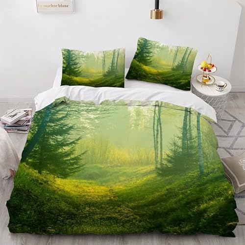 MDKLXIDF Bettwäsche 220x240 Wald 3 Teilig Wendemotiv Bettbezüge Bettwäsche-Sets Für Doppelbett, Hypoallergen Mikrofaser Bettbezug mit Reißverschluss und 2 Kissenbezug 80x80 cm MDKLXIDF Bettwäsche 220x240 Wald 3 Teilig Wendemotiv Bettbezüge Bettwäsche-Sets Für Doppelbett, Hypoallergen Mikrofaser Bettbezug mit Reißverschluss und 2 Kissenbezug 80x80 cm von MDKLXIDF