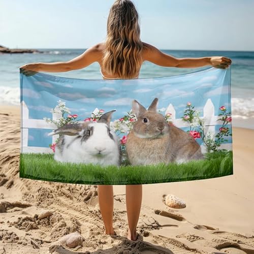 MDKLXIDF Mikrofaser Handtuch Kaninchen Weiches Mikrofaser-Badetuch 70x150cm für Kinder, Schnelltrocknend Leicht Badetuch Strandhandtuch für Strand/Pool/Reise/Camping MDKLXIDF Mikrofaser Handtuch Kaninchen Weiches Mikrofaser-Badetuch 70x150cm für Kinder, Schnelltrocknend Leicht Badetuch Strandhandtuch für Strand/Pool/Reise/Camping von MDKLXIDF