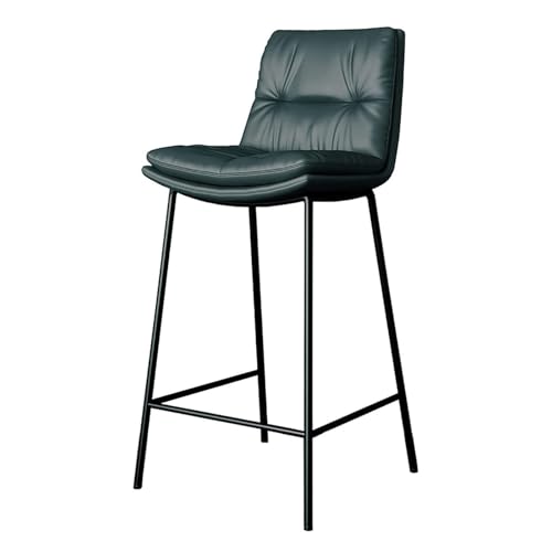 Frühstück Barhocker in Thekenhöhe mit Rückenlehne, modern, bequem, gepolstert, for Kücheninseln, Sitzfläche aus PU-Leder + Beine aus schwarzem Metall, Barhocker in Barhöhe Heimbar(Dark Green,55cm) Frühstück Barhocker in Thekenhöhe mit Rückenlehne, modern, bequem, gepolstert, for Kücheninseln, Sitzfläche aus PU-Leder + Beine aus schwarzem Metall, Barhocker in Barhöhe Heimbar(Dark Green,55cm) von MDLOCJHF