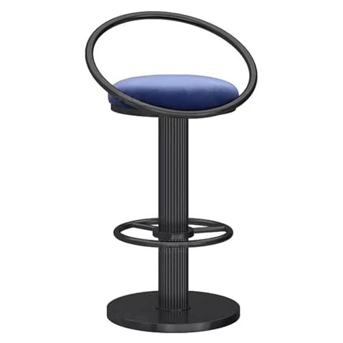 Frühstück Drehbarer Barhocker, 1 Packung, Barhocker in Thekenhöhe aus Samt mit Fußstütze und Rückenlehne, verstellbar, modern gepolsterter Barstuhl for Kücheninsel, Esszimmer, Café Heimbar(Bleu) Frühstück Drehbarer Barhocker, 1 Packung, Barhocker in Thekenhöhe aus Samt mit Fußstütze und Rückenlehne, verstellbar, modern gepolsterter Barstuhl for Kücheninsel, Esszimmer, Café Heimbar(Bleu) von MDLOCJHF