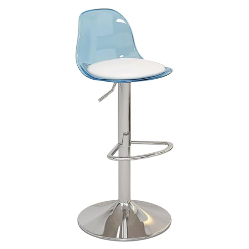 MDLOCJHF Barhocker für Frühstückstheke, 2er-Set, verstellbar, gepolstert, drehbar, mit Acryl-Rückenlehne und Fußstütze, moderne, armlose Barstühle für Küche, Insel, Esszimmer, Esszimmer, Blau MDLOCJHF Barhocker für Frühstückstheke, 2er-Set, verstellbar, gepolstert, drehbar, mit Acryl-Rückenlehne und Fußstütze, moderne, armlose Barstühle für Küche, Insel, Esszimmer, Esszimmer, Blau von MDLOCJHF
