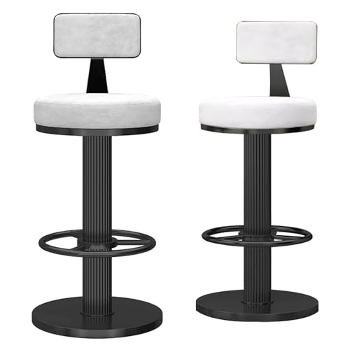 MDLOCJHF Barhocker mit Drehgelenk aus Samt, 2er-Set, mit Rückenlehne und Fußstütze, moderne Barhocker mit niedriger Rückenlehne, höhenverstellbar, für Zuhause, Küche, Theke, Stühle in schwarzem MDLOCJHF Barhocker mit Drehgelenk aus Samt, 2er-Set, mit Rückenlehne und Fußstütze, moderne Barhocker mit niedriger Rückenlehne, höhenverstellbar, für Zuhause, Küche, Theke, Stühle in schwarzem von MDLOCJHF
