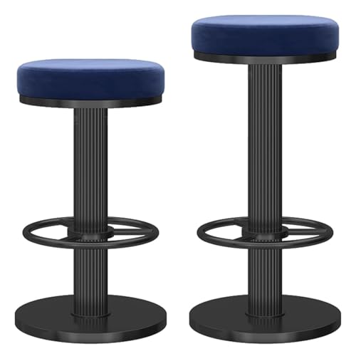 MDLOCJHF Frühstück Drehbare Barhocker, 2er-Set, Moderne runde Barstühle mit Samtpolsterung, verstellbare Barhocker ohne Rückenlehne mit schwarzem Fuß for Kücheninsel, Esszimmer, Hausbar Heimbar(Bleu) MDLOCJHF Frühstück Drehbare Barhocker, 2er-Set, Moderne runde Barstühle mit Samtpolsterung, verstellbare Barhocker ohne Rückenlehne mit schwarzem Fuß for Kücheninsel, Esszimmer, Hausbar Heimbar(Bleu) von MDLOCJHF