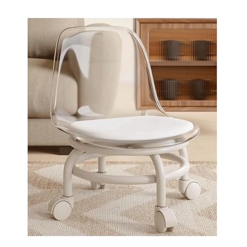 Rollhocker Niedriger Rollhocker aus Acryl mit Rädern und Rückenlehne, kleiner beweglicher Riemenscheiben-Drehstuhl, kurzer Rollsitzhocker für Arbeit, Zuhause, Reinigung, Garage, Büro Bürohocker Rollhocker Niedriger Rollhocker aus Acryl mit Rädern und Rückenlehne, kleiner beweglicher Riemenscheiben-Drehstuhl, kurzer Rollsitzhocker für Arbeit, Zuhause, Reinigung, Garage, Büro Bürohocker von MDLOCJHF