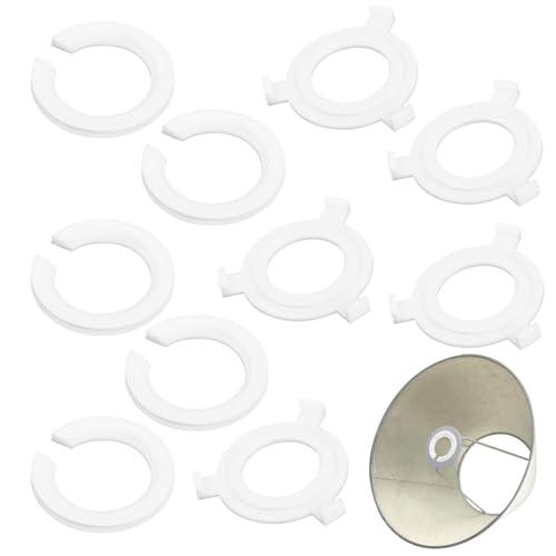 10 Stück Lampenschirm Reduzierring E27 bis E14, Kunststoff Konverter Ring Ersatz für Lampenfassungen Schnallenstil Sockel Ersatzring Montage Dichtungsadapter Adapterringe für Tischlampen Deckenleu Wei von MDLSDE