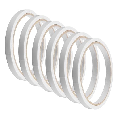 6 Rollen Doppelseitiges Klebeband Set,8mm X 10 Meter Starke Selbstklebeband Für Büro Diy Handwerk Basteln Nähen Handarbeit Selbstklebendes Sammelalbum Tapeten Kartenherstellung Geschenkverpackung von MDLSDE
