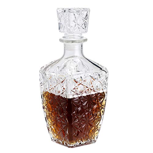 MDLUU Dekanter aus Glas, Whiskey-Dekanter mit luftdichtem Verschluss, Likör-Dekanter für Bourbon, Brandy, Rum, Scotch, 800 ml von MDLUU