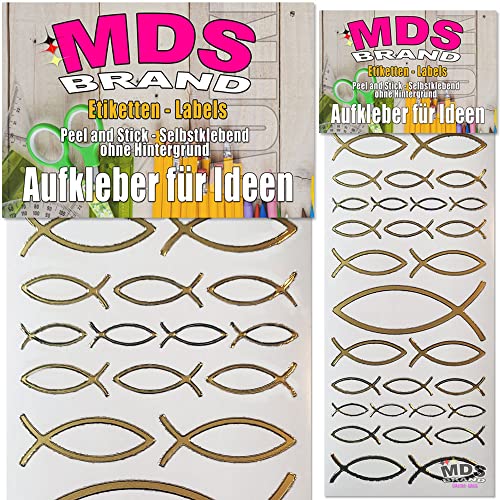 MDS Brand Katholisch Aufkleber zum beschriften von Kerzen 2x/pk für Hochzeitskerze, Taufkerzen, Kommunionkerzen oder dankeskarten, einfach zum basteln und gestalten (Kirche-26) von MDS Brand