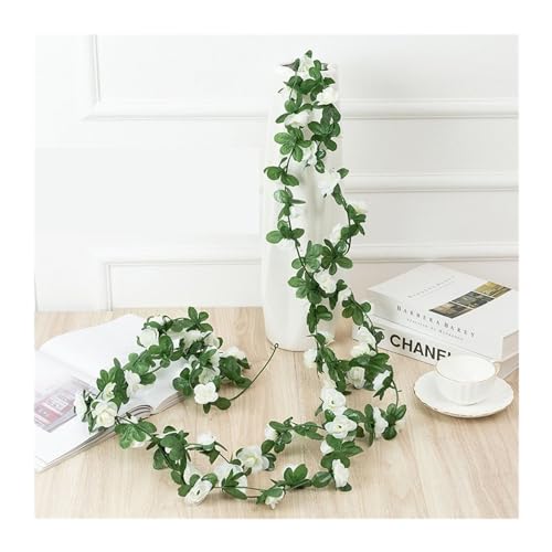 MDSIOKHJ Künstliche Blumen Reben 1 stücke Künstliche Blumen Reben 45 stücke/69 stücke Rose DIY Hochzeit Dekoration Gefälschte Blume Home Room Decor Wand Hängen Garland Pflanzen(45 Roses 11) von MDSIOKHJ