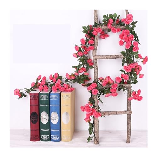 MDSIOKHJ Künstliche Blumen Reben 1 stücke Künstliche Blumen Reben 45 stücke/69 stücke Rose DIY Hochzeit Dekoration Gefälschte Blume Home Room Decor Wand Hängen Garland Pflanzen(69 Roses 02) von MDSIOKHJ