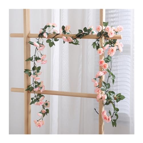 MDSIOKHJ Künstliche Blumen Reben 1 stücke Künstliche Blumen Reben 45 stücke/69 stücke Rose DIY Hochzeit Dekoration Gefälschte Blume Home Room Decor Wand Hängen Garland Pflanzen(69 Roses 03) von MDSIOKHJ