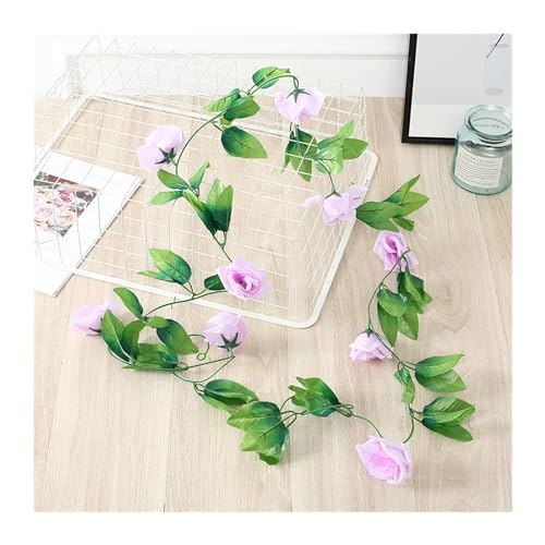 MDSIOKHJ Künstliche Blumen Reben 7ft 2m Blumenschnur Künstliche Wisteria Vine Garland Pflanzen Laub Outdoor Home Trailing Flower Fake Flower Hängende Wanddekoration(Length 230cm) von MDSIOKHJ