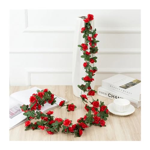 MDSIOKHJ Künstliche Blumen Reben 7ft 2m Blumenschnur Künstliche Wisteria Vine Garland Pflanzen Laub Outdoor Home Trailing Flower Fake Flower Hängende Wanddekoration(Length 230cm-14) von MDSIOKHJ