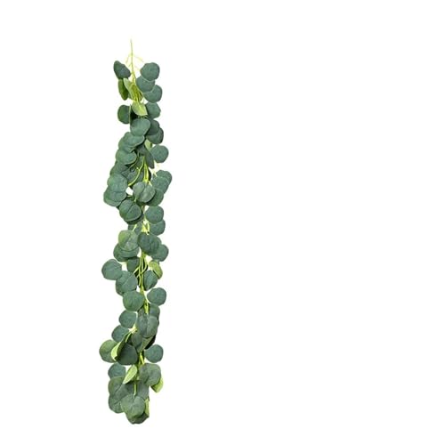 MDSIOKHJ Künstliche Blumen Reben Glyzinien Künstliche Blumenrebe Efeublattgirlande Seidenrosenblumen Rattanschnurrebe Hochzeit Bogenblume Hausgartendekoration(1m Eucalyptus Vine) von MDSIOKHJ