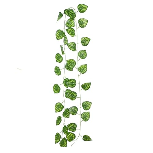 MDSIOKHJ Künstliche Blumen Reben Glyzinien Künstliche Blumenrebe Efeublattgirlande Seidenrosenblumen Rattanschnurrebe Hochzeit Bogenblume Hausgartendekoration(G04-2pcs-leaves) von MDSIOKHJ