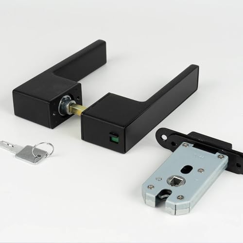 MDSIOKHJ Türgriff Ersatz Minimalistischer mattschwarzer, rechteckiger, moderner Aluminium-Türgriff, magnetischer Saugverschluss von MDSIOKHJ