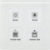 KNX RF+ Funk Glastaster Plus 4-fach mit Aktor, Weiß KNX RF+ Funk Glastaster Plus 4-fach mit Aktor, Weiß von MDT TECHNOLOGIES