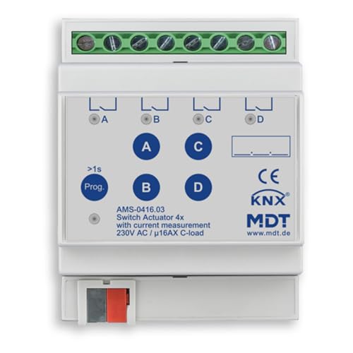 Schaltaktor 4-fach 16A 230VAC C-Las MDT AMS-0416.03 von MDT