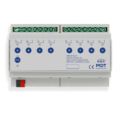 Schaltaktor 8-fach 16/20A 230VAC C-Last MDT AMI-0816.03 von MDT