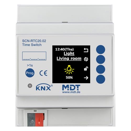 Schaltuhr mit 20 Kanälen und Farbdisplay MDT SCN-RTC20.02 von MDT