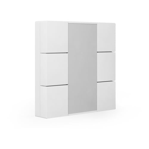MDT Taster 55 6-fach, Reinweiß matt, Edelstahl, KNX, Schalter von MDT