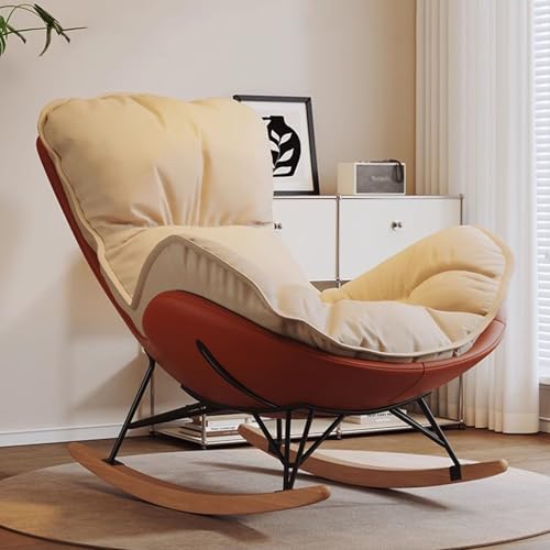Chaise À Bascule Du Dossier De Lecture, Fauteuil Inclinable Confortable, Design De Conception De Blocs De Couleurs De Salon, Chaise À Bascule, Pour Chambre De Balcon Terrasse Chaise De Détente ,AA von MDXHKK