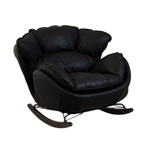 MDXHKK Bequeme Rückenlehne Schaukelstuhl, Sessel, Farbblock -Design -Leser, Wohnzimmer Schaukelstuhl, Entspannen Sie Stuhl Für Schlafzimmer Balkon Terrasse Sonne Liege,DD von MDXHKK