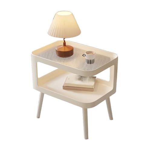 MDXHKK Kleiner Couchtisch, Glas Desktop Beistelltisch, Retro -Ecktisch Für Schlafzimmer Wohnzimmer Esszimmer Innen Im Freien Außenküche,60cm,White MDXHKK Kleiner Couchtisch, Glas Desktop Beistelltisch, Retro -Ecktisch Für Schlafzimmer Wohnzimmer Esszimmer Innen Im Freien Außenküche,60cm,White von MDXHKK