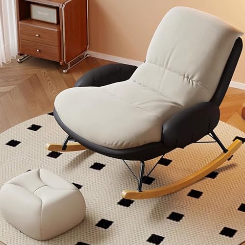 MDXHKK Lice De Relort Chaise, Chaise À Rocker Avec TéLéBotre, Champs Conforts, RéClargement Soix, Chaise De Dacking Pour La Terrace Balcon De Chamce,CC von MDXHKK