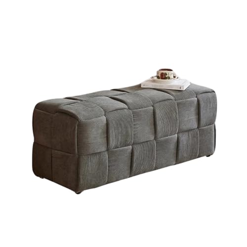 MDXHKK Retro Footstool, Cloakroom Schuhschuhhocker, Bank, Ottomane Für Korridore, Schlafzimmer, Eingänge, Wohnzimmer,99 * 38 * 38cm,Grey MDXHKK Retro Footstool, Cloakroom Schuhschuhhocker, Bank, Ottomane Für Korridore, Schlafzimmer, Eingänge, Wohnzimmer,99 * 38 * 38cm,Grey von MDXHKK