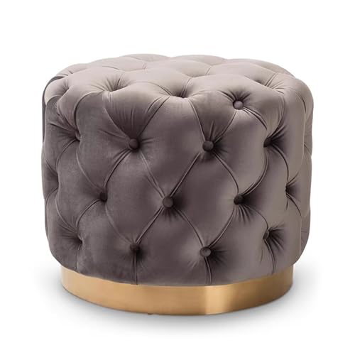 MDXHKK Runde Garderobe Bank, Retro Flanell Footstool, Ottomane, Schuhwechselhocker Für Korridore, Schlafzimmer, Eingänge, Wohnzimmer,AA von MDXHKK
