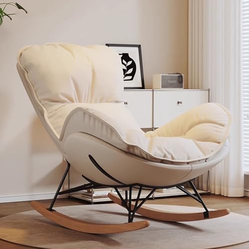 MDXHKK Schaukelstuhl, Rückenlehne Schaukelstuhl, Komfortable Lesung Liege, Wohnzimmer Farbblock Design Sessel, Für Schlafzimmer Balkon Terrasse Sonne Liege Entspannungsstuhl,CC MDXHKK Schaukelstuhl, Rückenlehne Schaukelstuhl, Komfortable Lesung Liege, Wohnzimmer Farbblock Design Sessel, Für Schlafzimmer Balkon Terrasse Sonne Liege Entspannungsstuhl,CC von MDXHKK