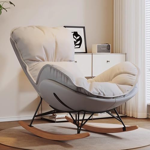MDXHKK Schaukelstuhl, Rückenlehne Schaukelstuhl, Komfortable Lesung Liege, Wohnzimmer Farbblock Design Sessel, Für Schlafzimmer Balkon Terrasse Sonne Liege Entspannungsstuhl,DD MDXHKK Schaukelstuhl, Rückenlehne Schaukelstuhl, Komfortable Lesung Liege, Wohnzimmer Farbblock Design Sessel, Für Schlafzimmer Balkon Terrasse Sonne Liege Entspannungsstuhl,DD von MDXHKK