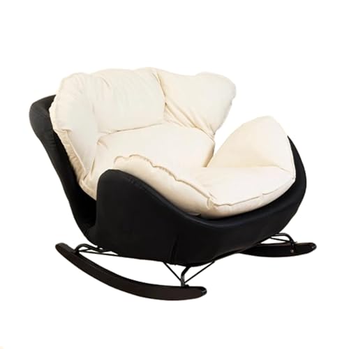 MDXHKK Wohnzimmer Schaukelstuhl, Komfortable Gepolsterte Rückenstuhl, Farbblock -Design -Sessel,AA von MDXHKK