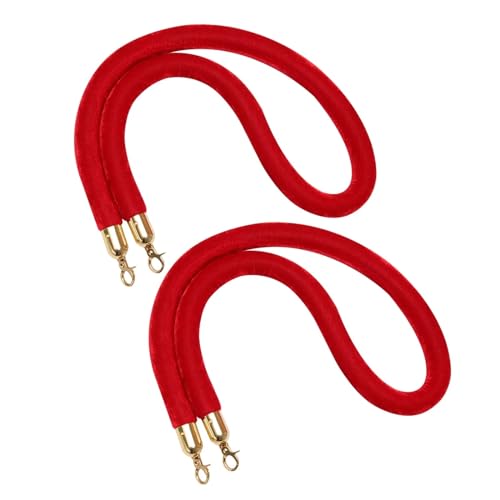 2 x 15 m Warteschlangenseil, Absperrseil, Mengenkontrolle, Fusselseil mit Haken von MDYTPT