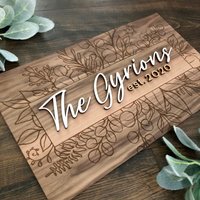 Individuell Gefertigtes 10 X 17 Zoll Eukalyptus Holzschild Mit Gravur Individuell Gefertigtes 10 X 17 Zoll Eukalyptus Holzschild Mit Gravur von MDeMasiDesigns