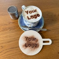 Personalized Coffee Stencil - Eco-Friendly Custom Logo Design For Baristas Latte Art Espresso Cocktails von MDuraDesigns