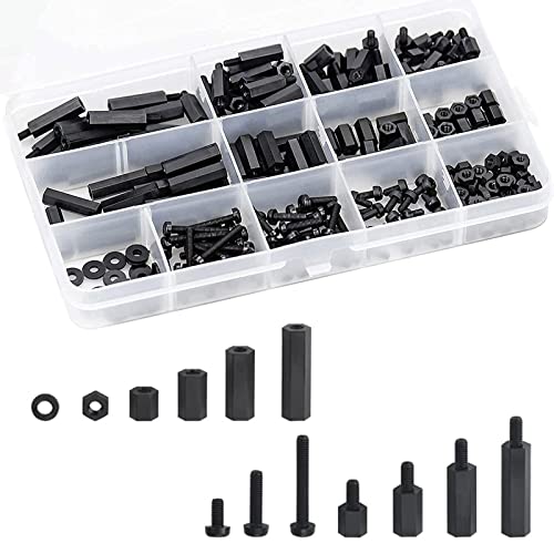 Cosswe Nylon Schrauben Set, 260 Stück, M3, Sechskant, Kunststoff, Nylon, Elektronik-Montagezubehör, Befestigungsset Cosswe Nylon Schrauben Set, 260 Stück, M3, Sechskant, Kunststoff, Nylon, Elektronik-Montagezubehör, Befestigungsset von Cosswe